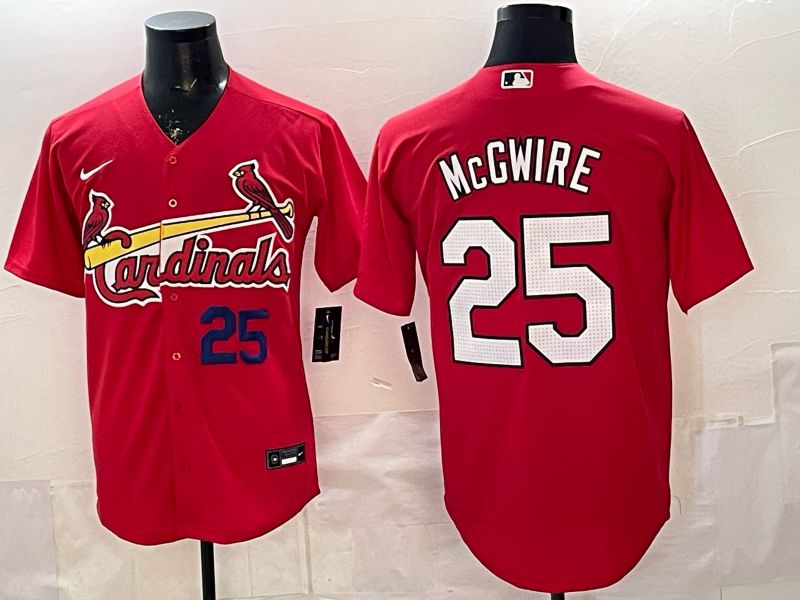 Men St.Louis Cardinals #25 Mcgwire Red Game 2026 Nike MLB Jersey style 003